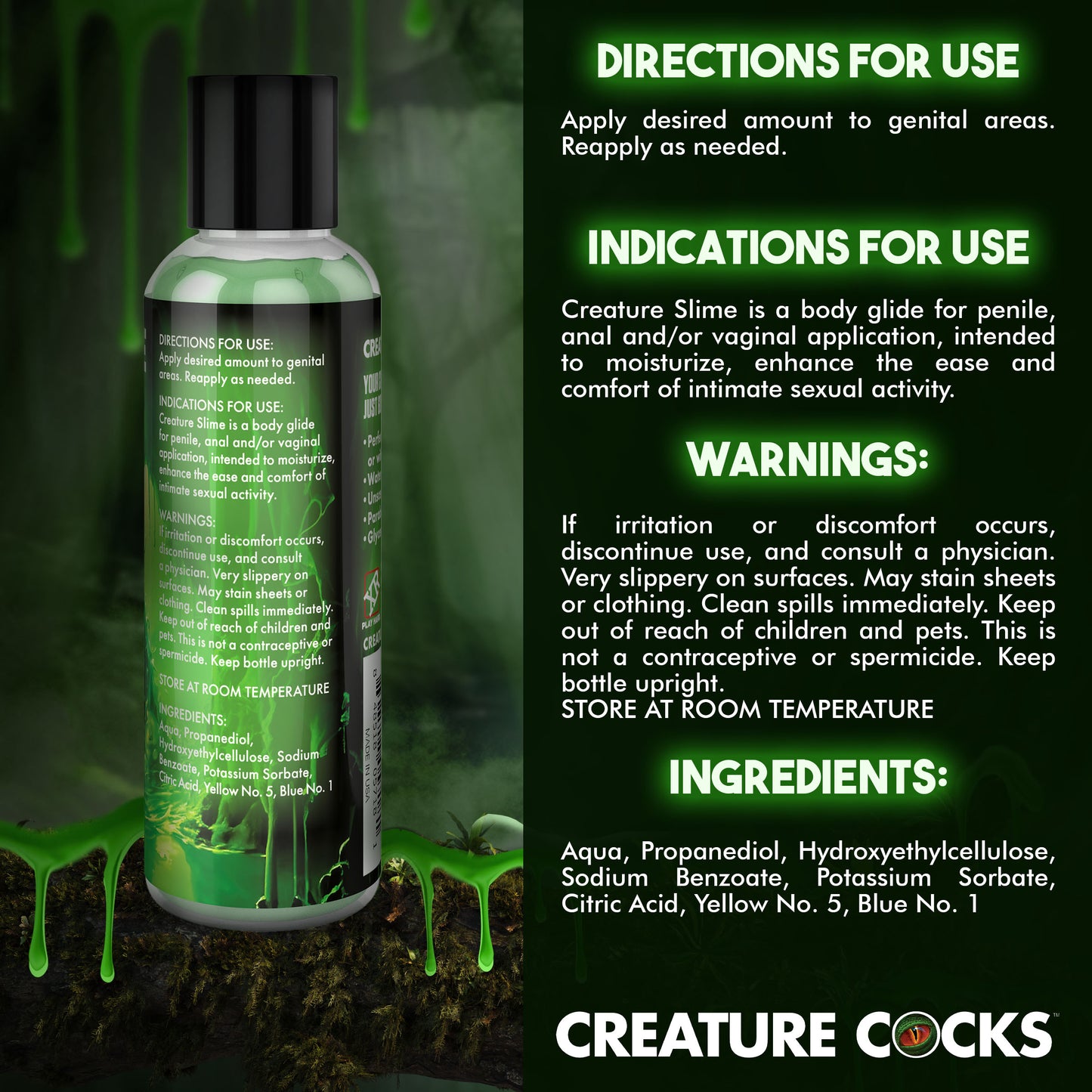 Green Creature Slime Water-based Lubricant - 4oz