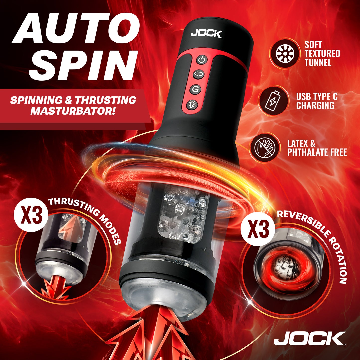 Advanced Auto Spin Spinning And Thrusting Masturbator